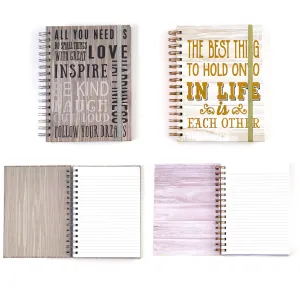 160 Sht Jumbo Spiral Hot Stamp Journal, Live Life Inspired, 8.5"X6.25", 2 Designs