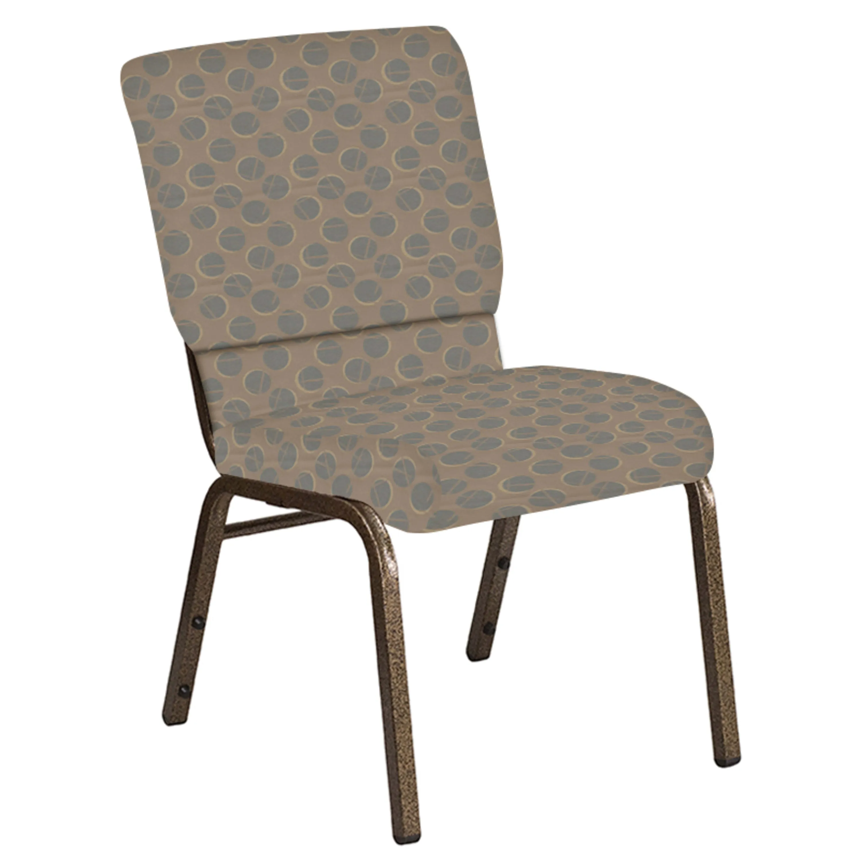 18.5''W Church Chair in Cirque Fabric - Gold Vein Frame