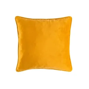 20"x20" Oversize Solid Velvet Square Throw Pillow Yellow - Lush Décor