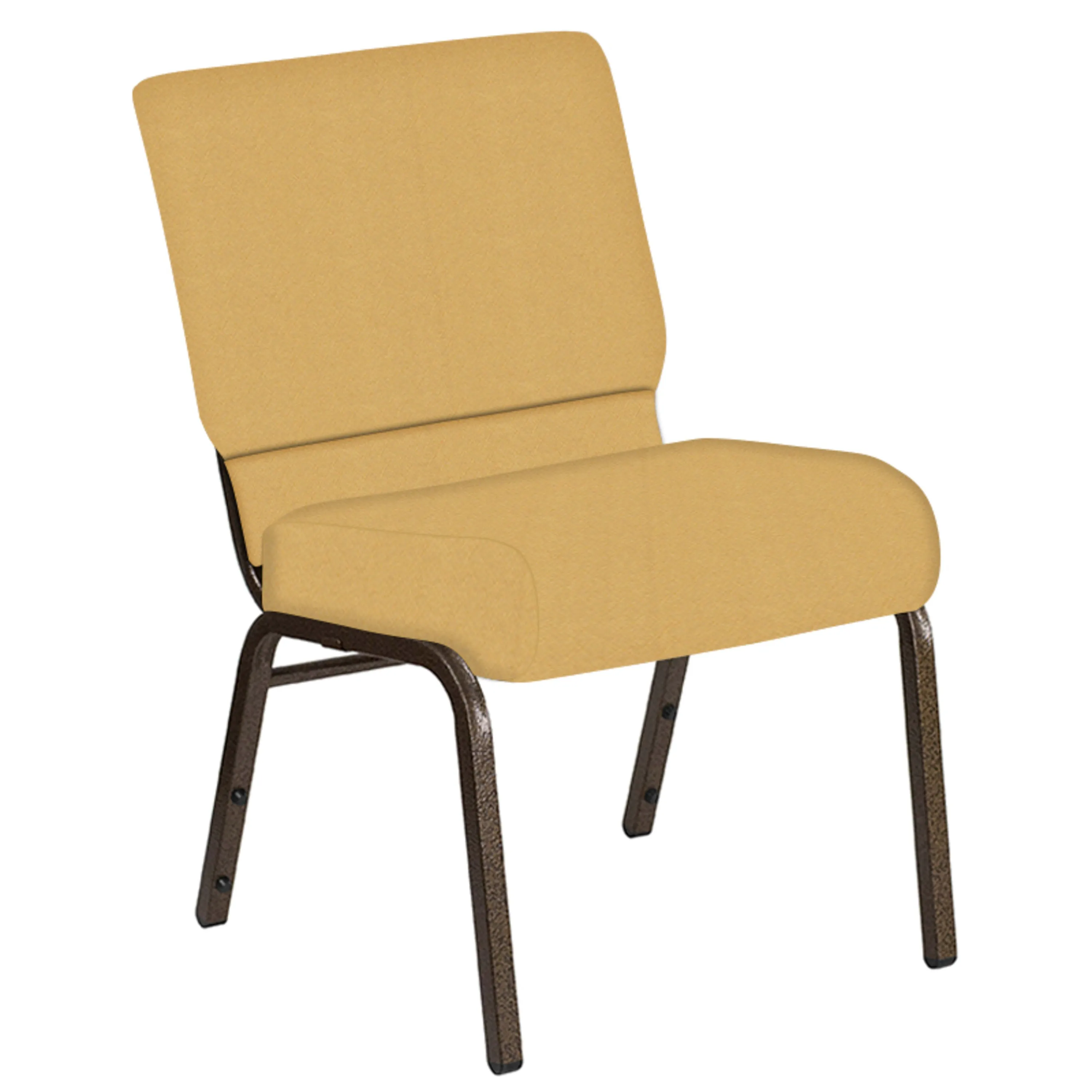 21''W Church Chair in Fiji Fabric - Gold Vein Frame