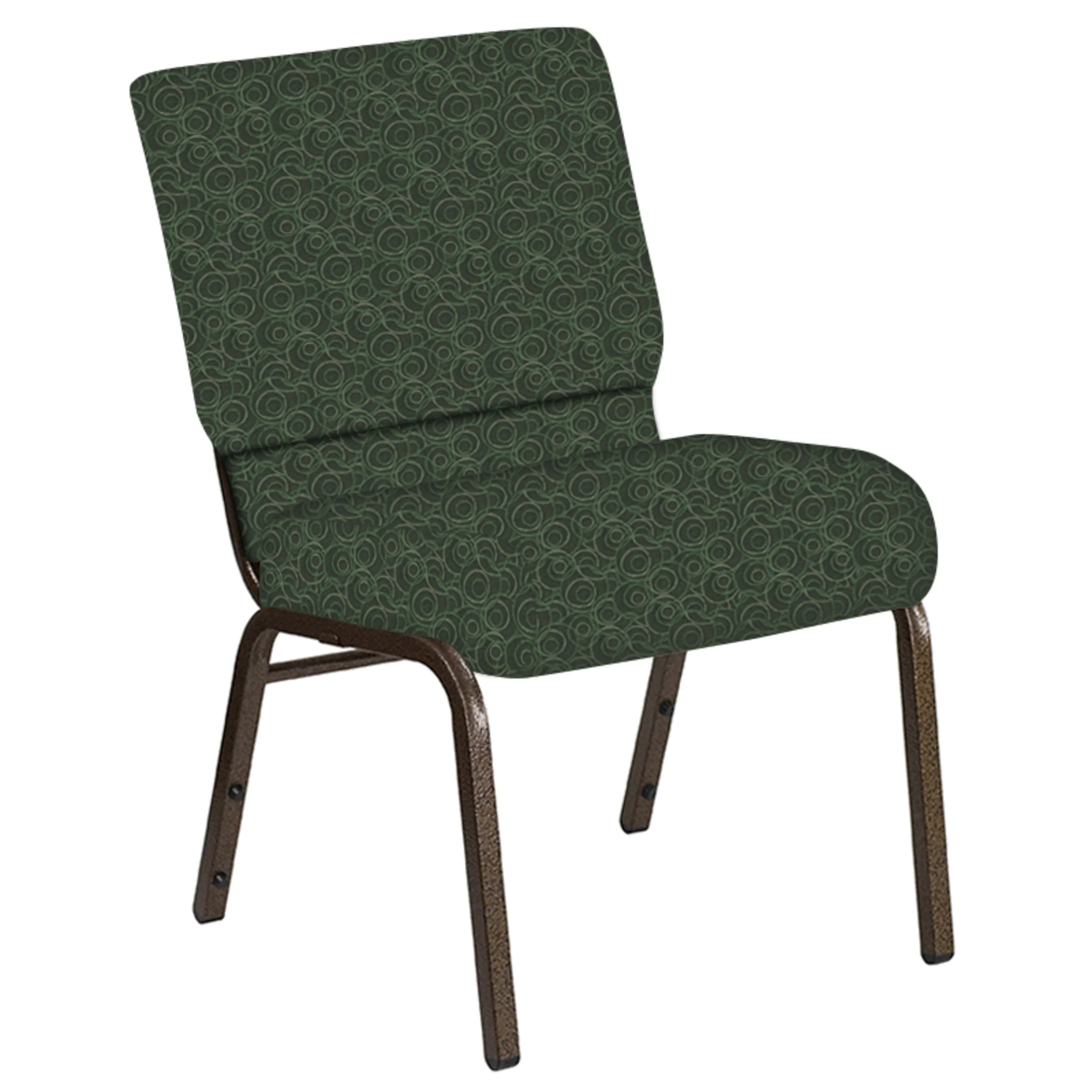 21''W Church Chair in Martini Fabric - Gold Vein Frame