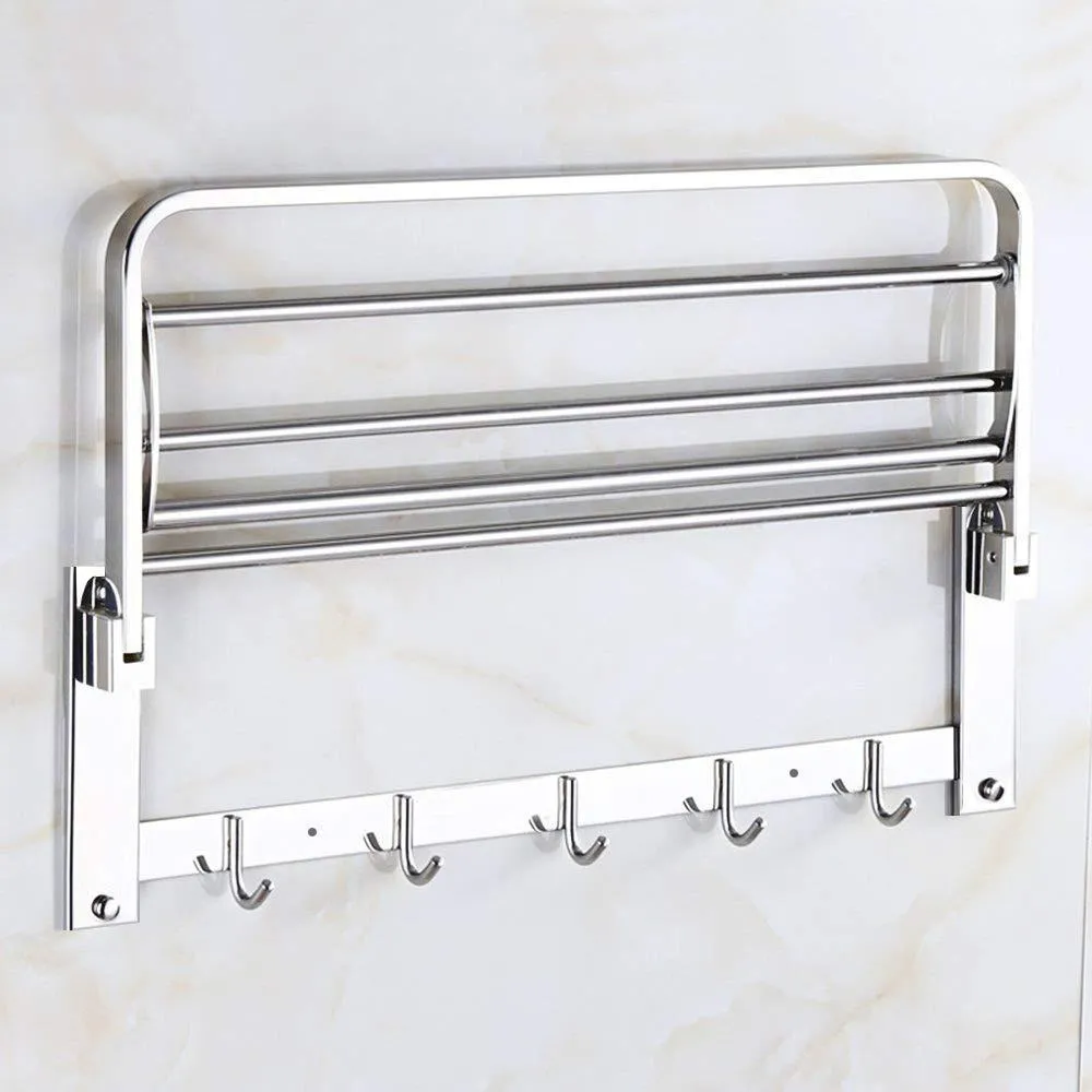 314 Bathroom Accessories Stainless Steel Folding Towel Rack