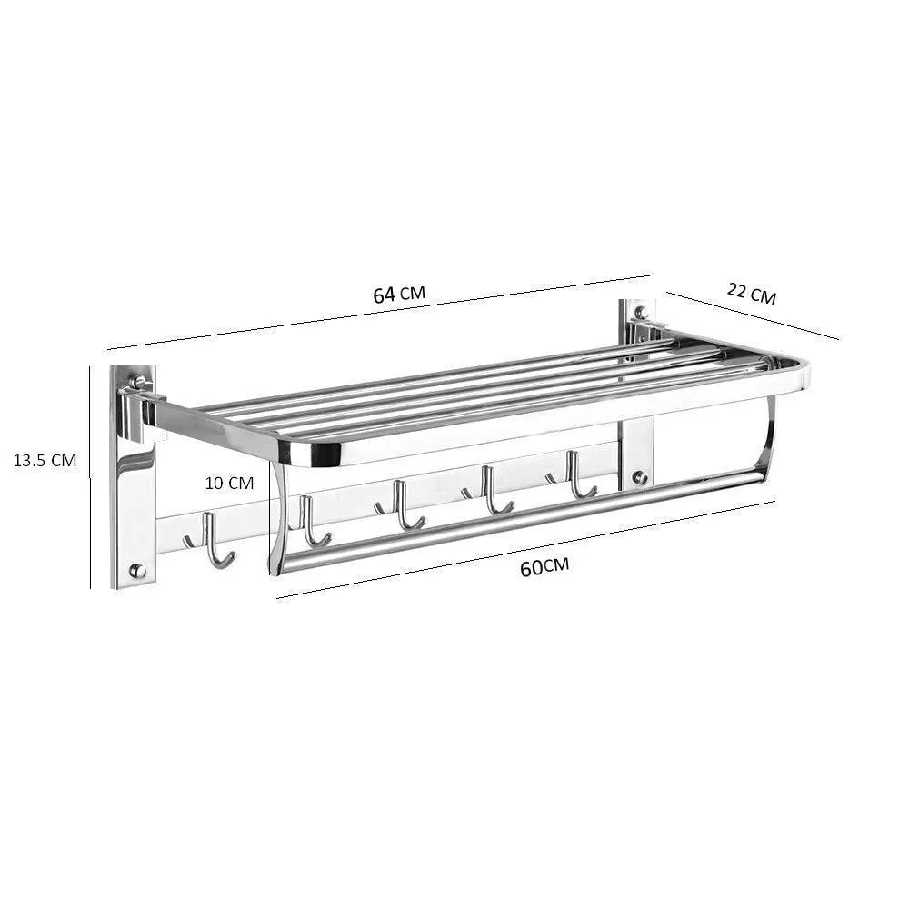 314 Bathroom Accessories Stainless Steel Folding Towel Rack