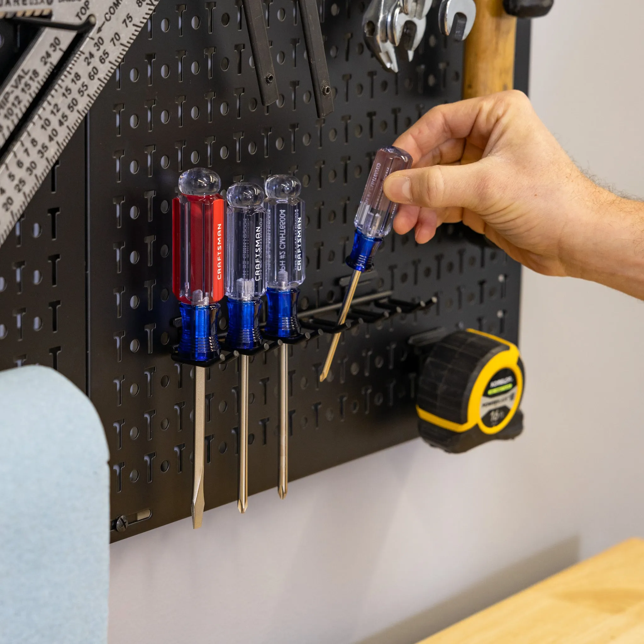 34" x 32" Pristine Pegboard |13 Attachments