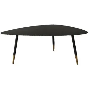 39.5 Inch Coffee Table Black Retro