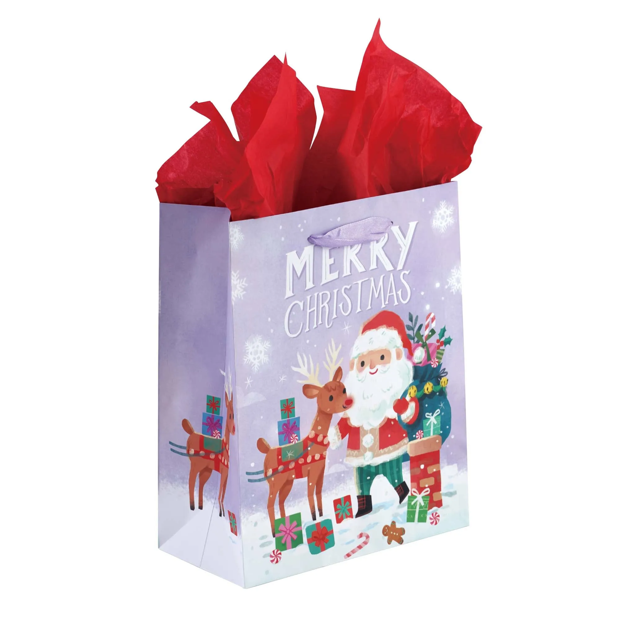 3Pk Large Christmas For You Printed Bag, 4 Designs