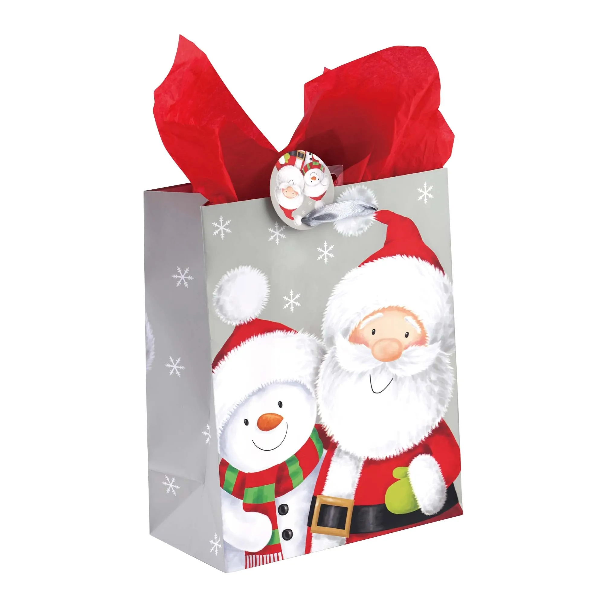 3Pk Large Friends Of Santa Printed Bag, 4 Designs