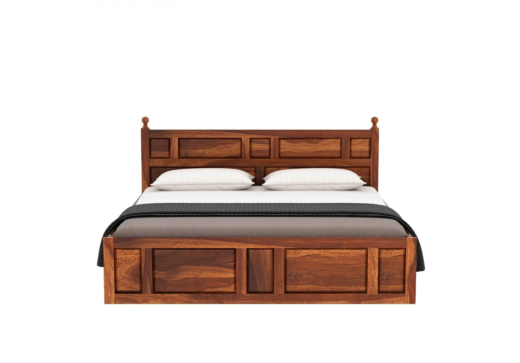 Advin Sheesham Wood Bed with Box Storage