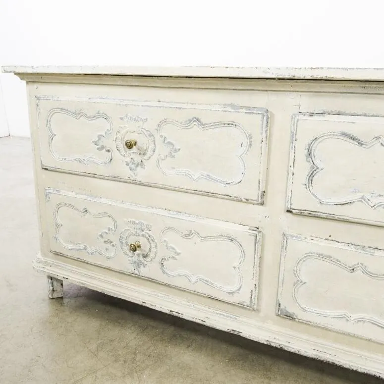 Antique Anais White Patinated Chest