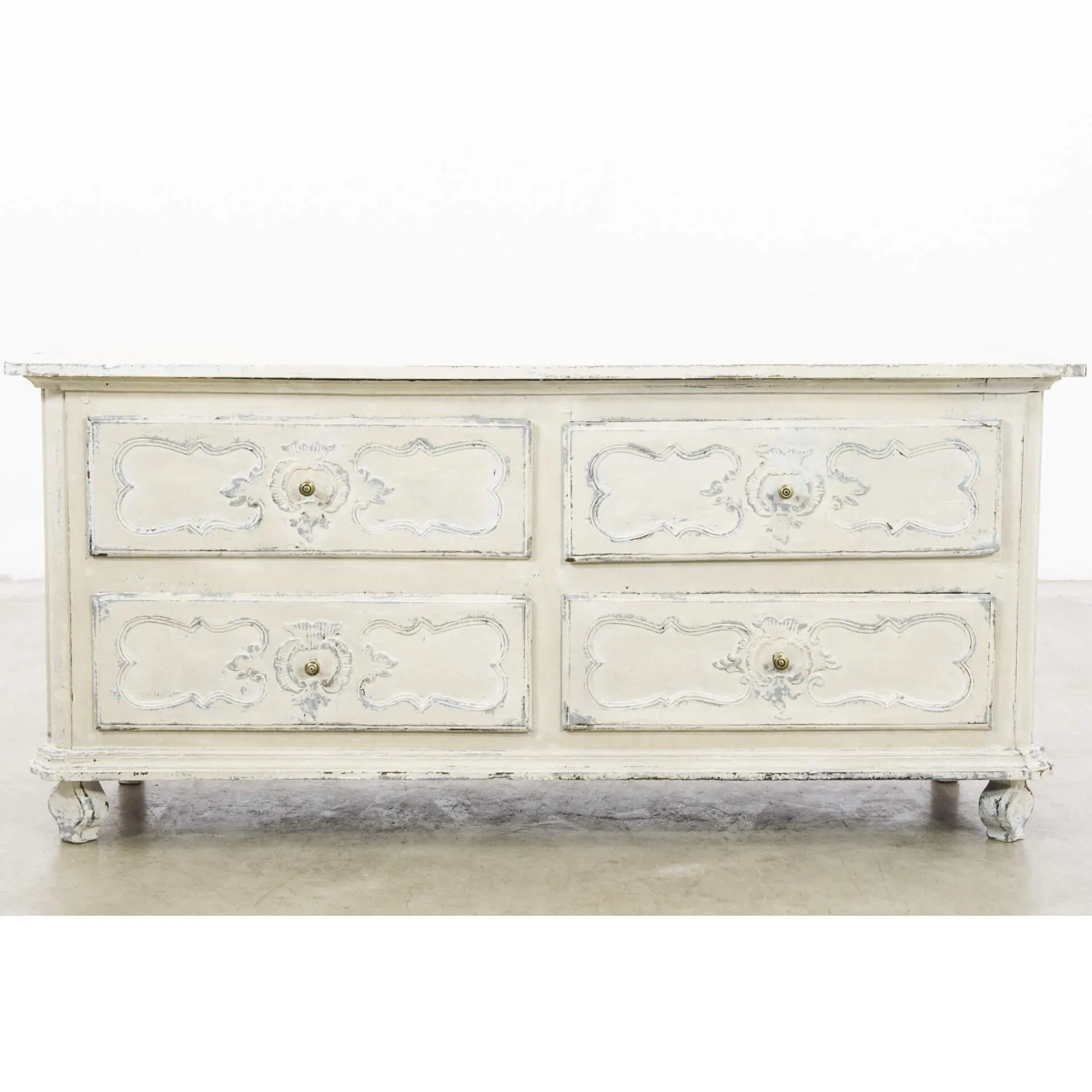 Antique Anais White Patinated Chest