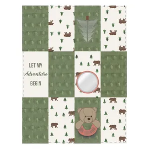 Baby Activity Blanket - Bear - Khaki - 30x40''