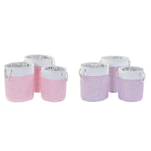 DKD Home Decor Polyester Basket Set, 40 x 40 x 49 cm - 2 Units