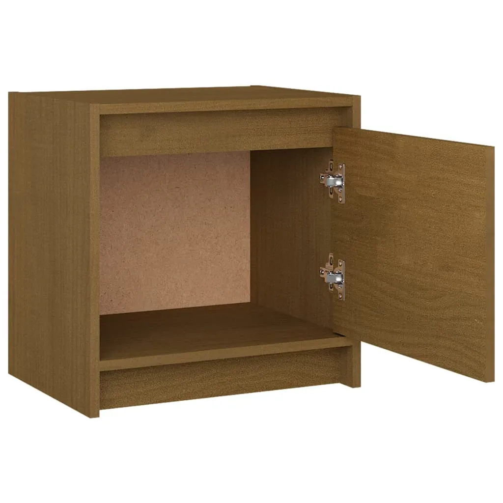 Bedside Cabinets 2 pcs Honey Brown 40x30.5x40 cm Solid Pinewood