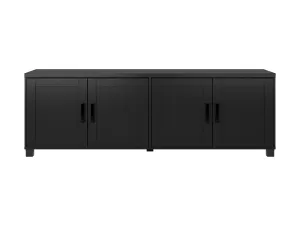 Black TV Stand with Doors, TVs up to 85"