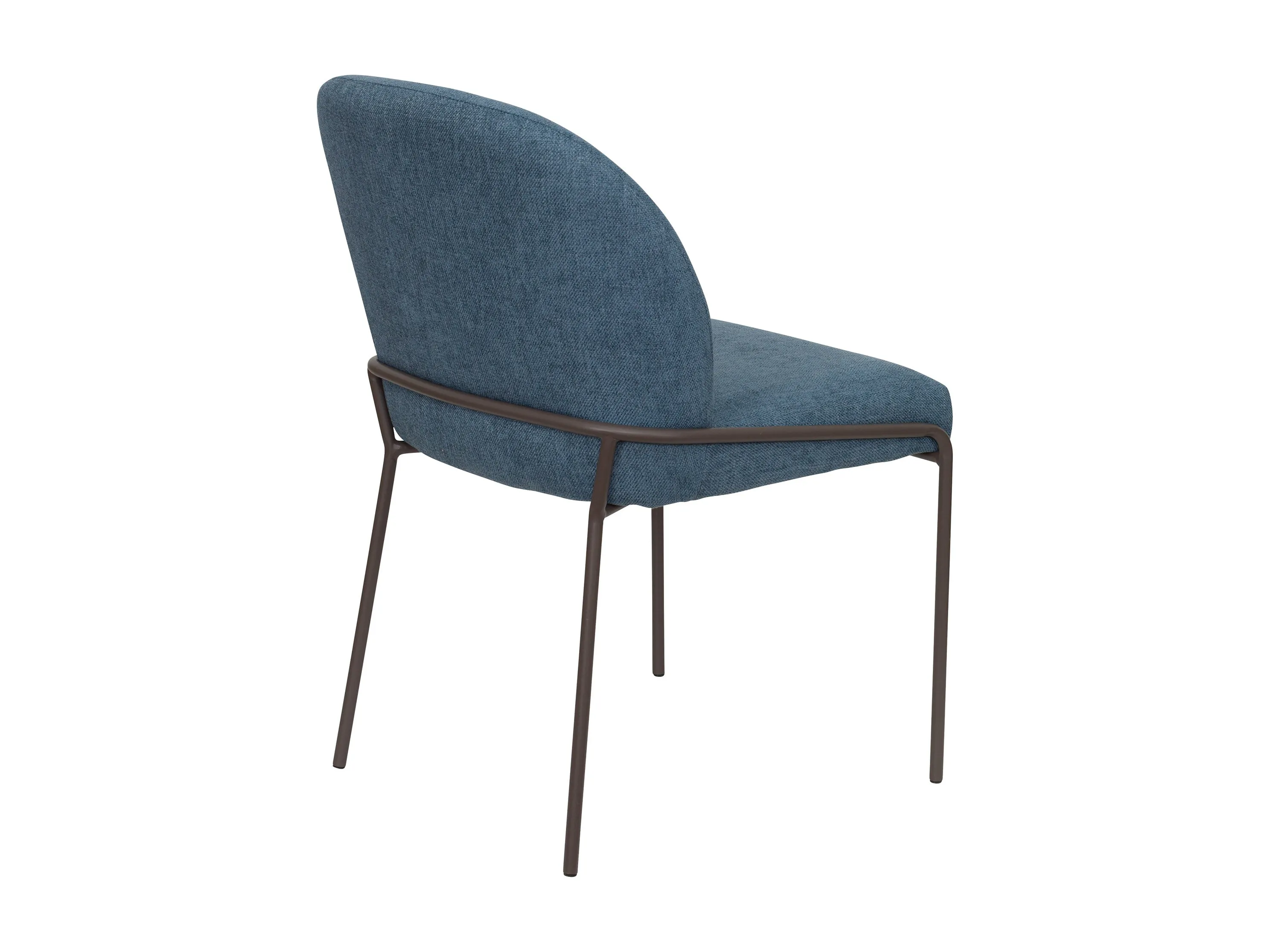 Blue High Back Upholstered Dining Chairs, Set of 2