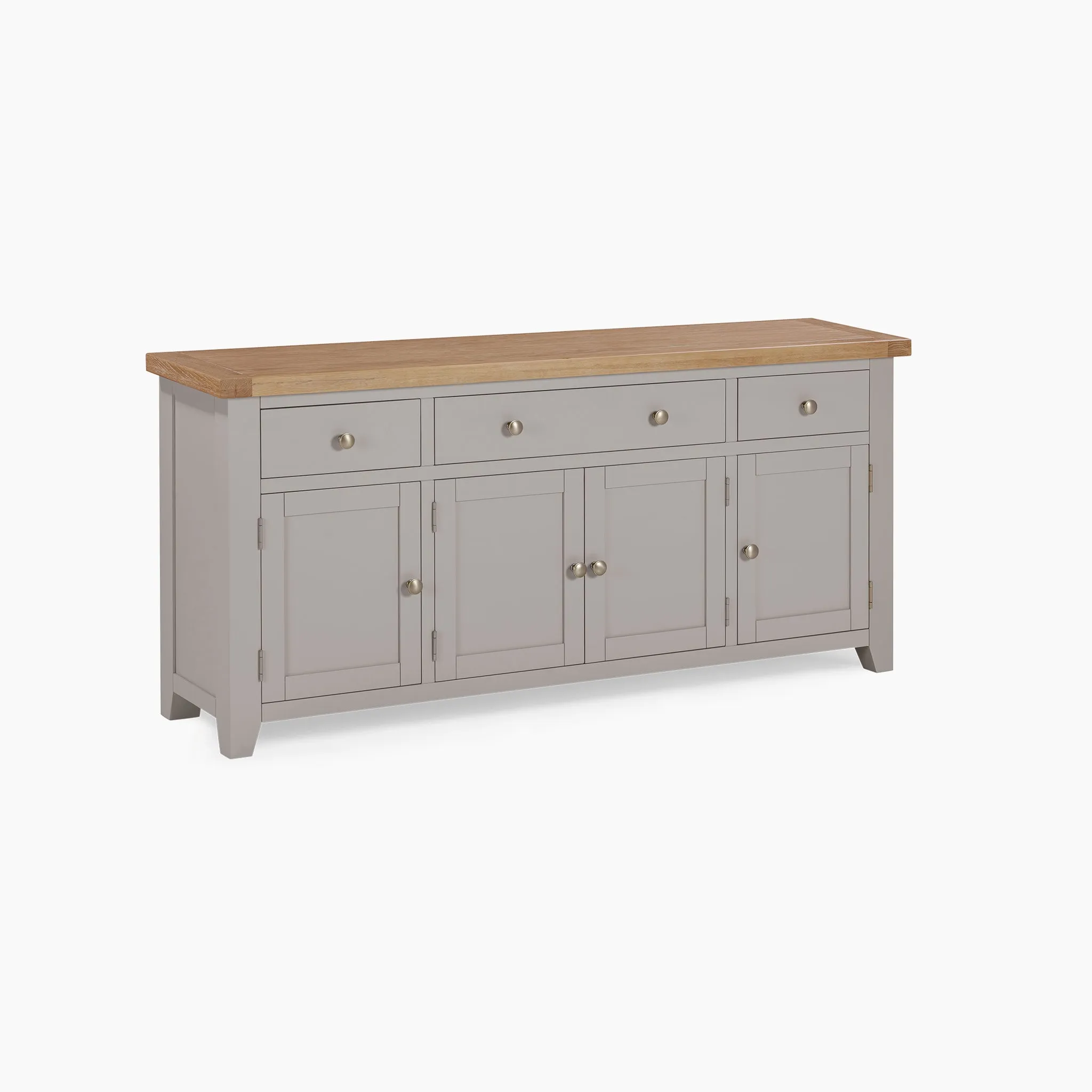 Burford Large 4 Door 3 Drawers Sideboard in Pebble Grey