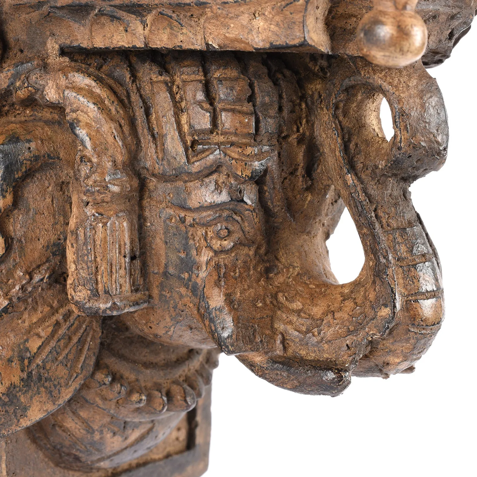 Carved Elephant Shelf Bracket From Rajasthan