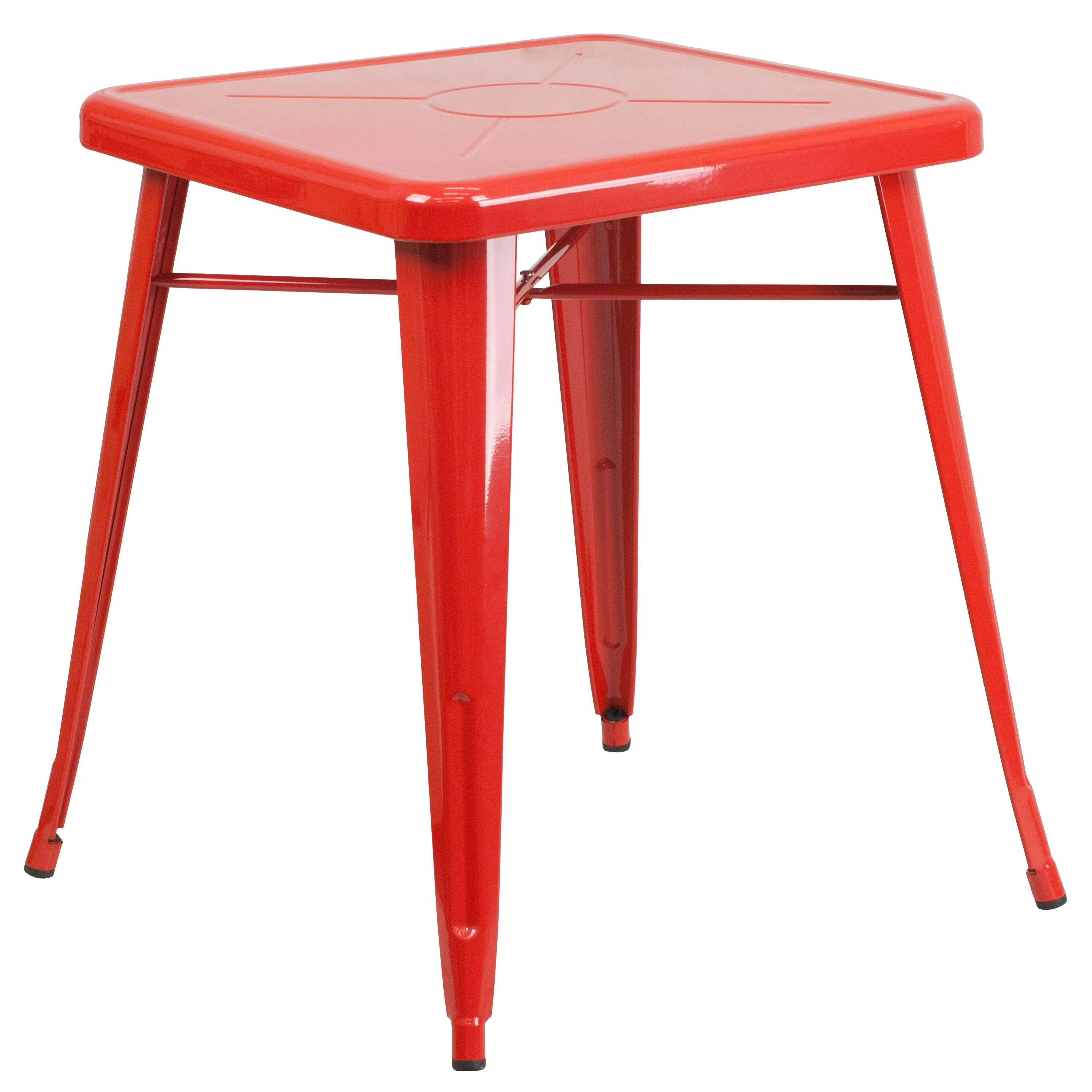 Commercial Grade 23.75" Square Metal Indoor-Outdoor Table