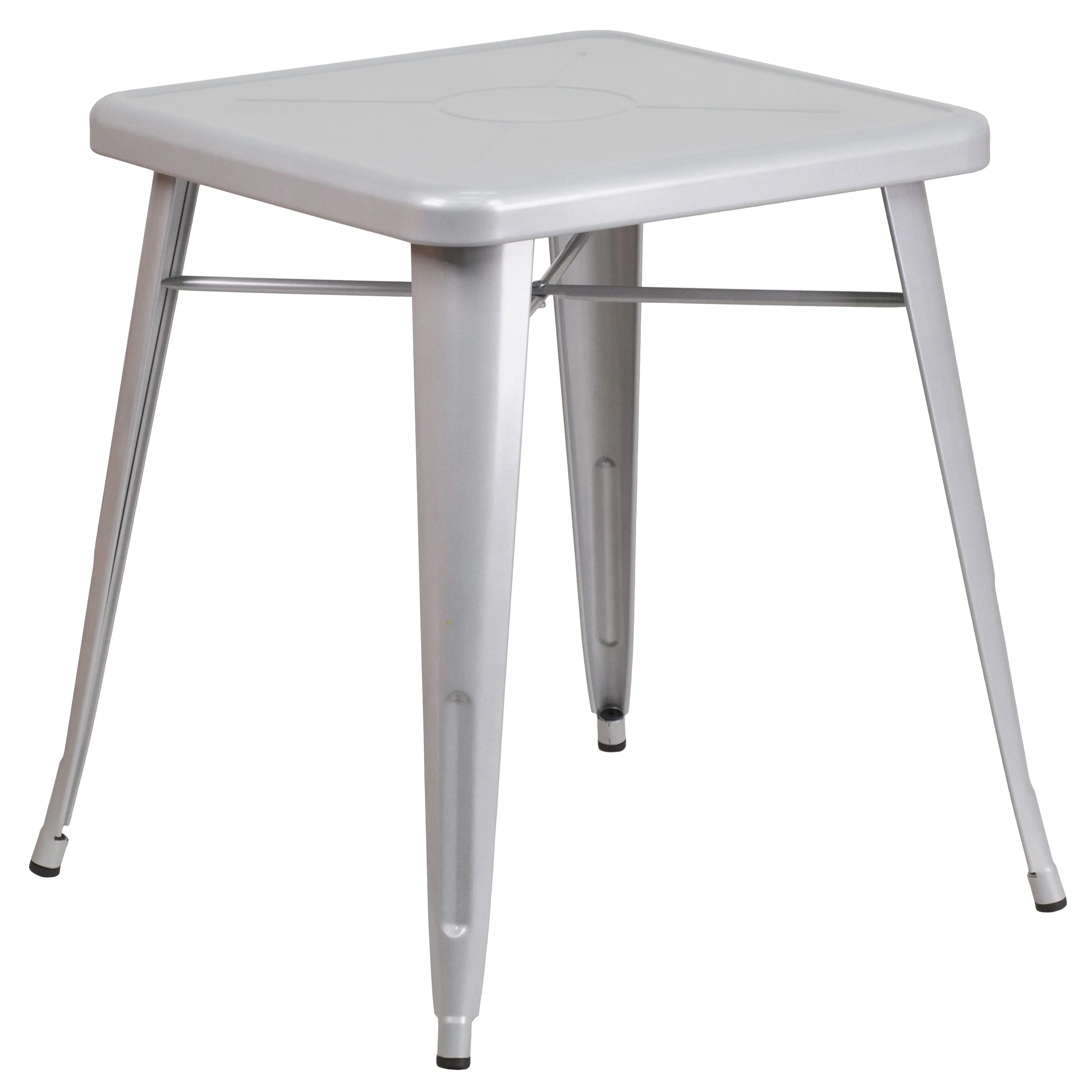 Commercial Grade 23.75" Square Metal Indoor-Outdoor Table