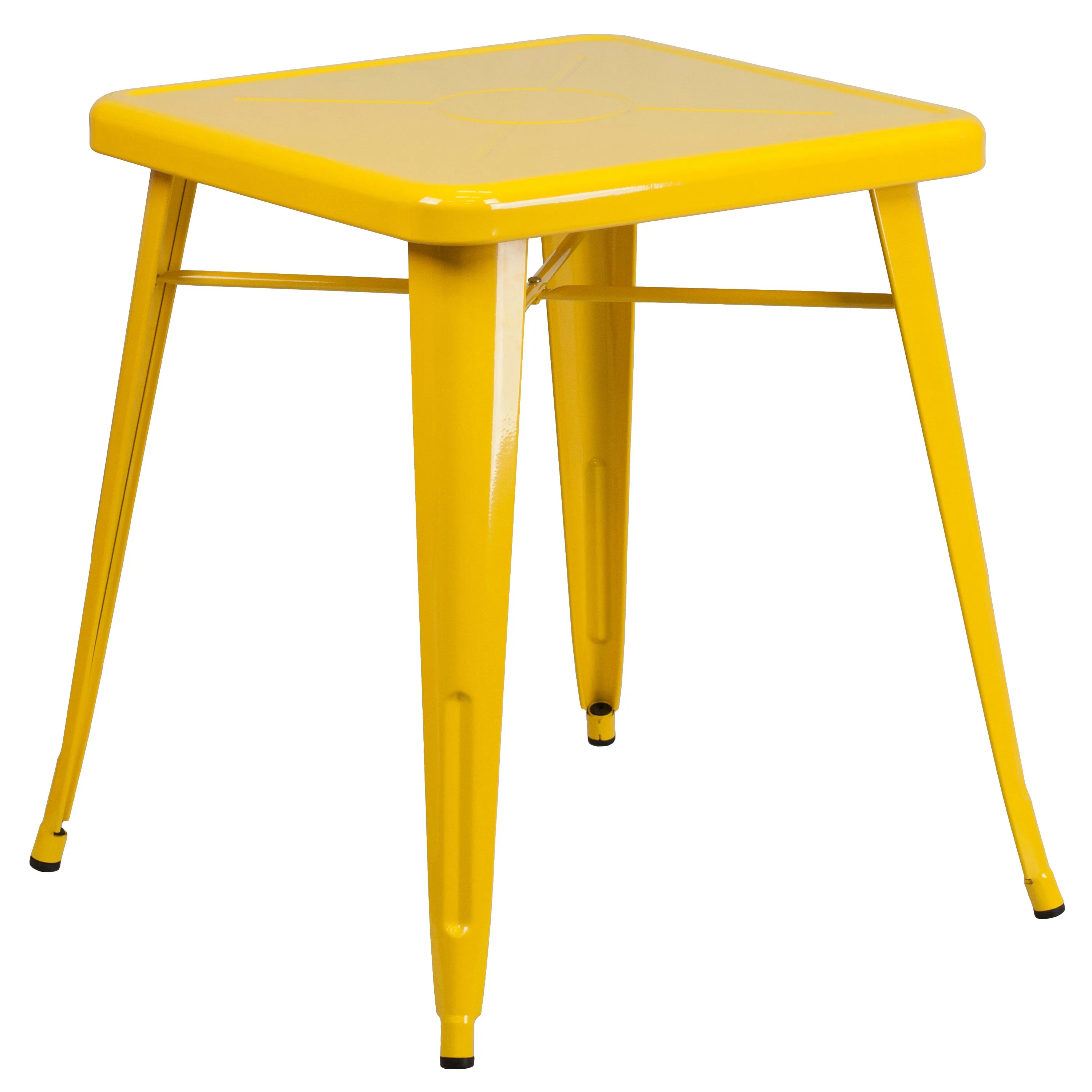 Commercial Grade 23.75" Square Metal Indoor-Outdoor Table