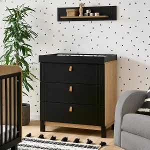 CuddleCo Rafi Dresser & Changer - Oak & Black