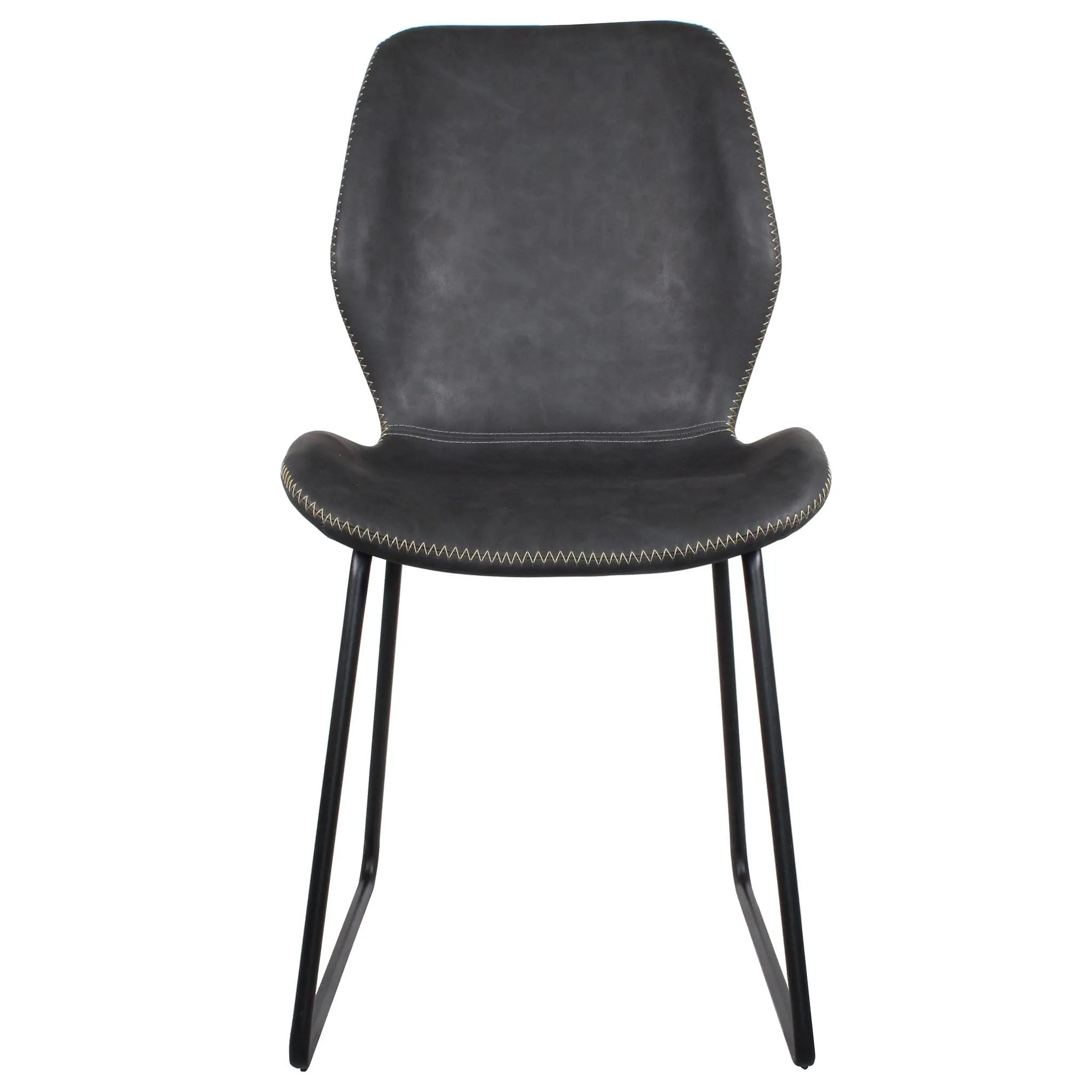 Denver Dining Chair with Black Legs - Set of 2 Chairs