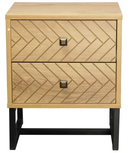 Double Drawer Bedside Table