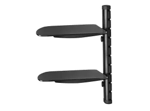 Dual AV Wall Shelf with Glass