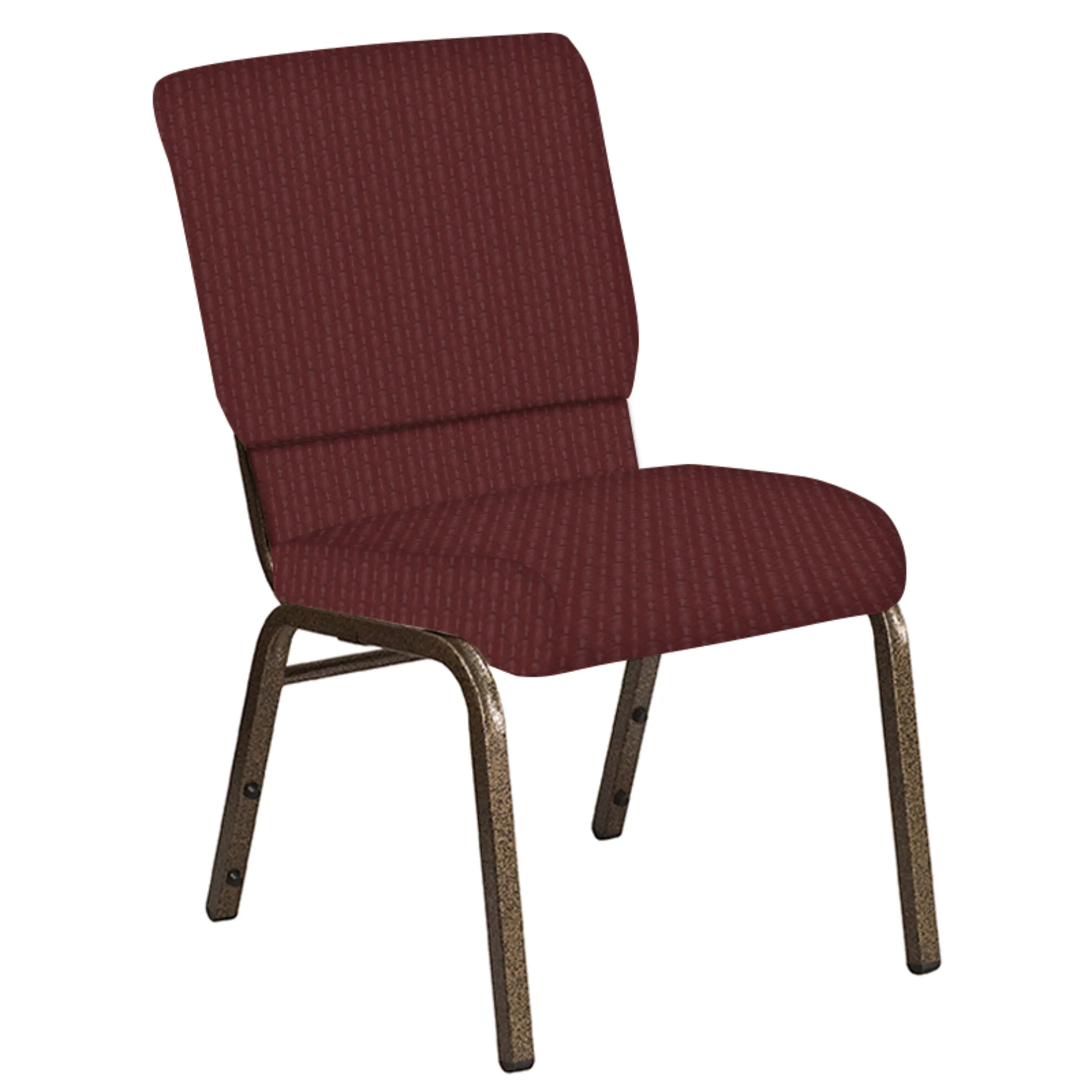 Embroidered 18.5''W Church Chair in Grace Fabric - Gold Vein Frame