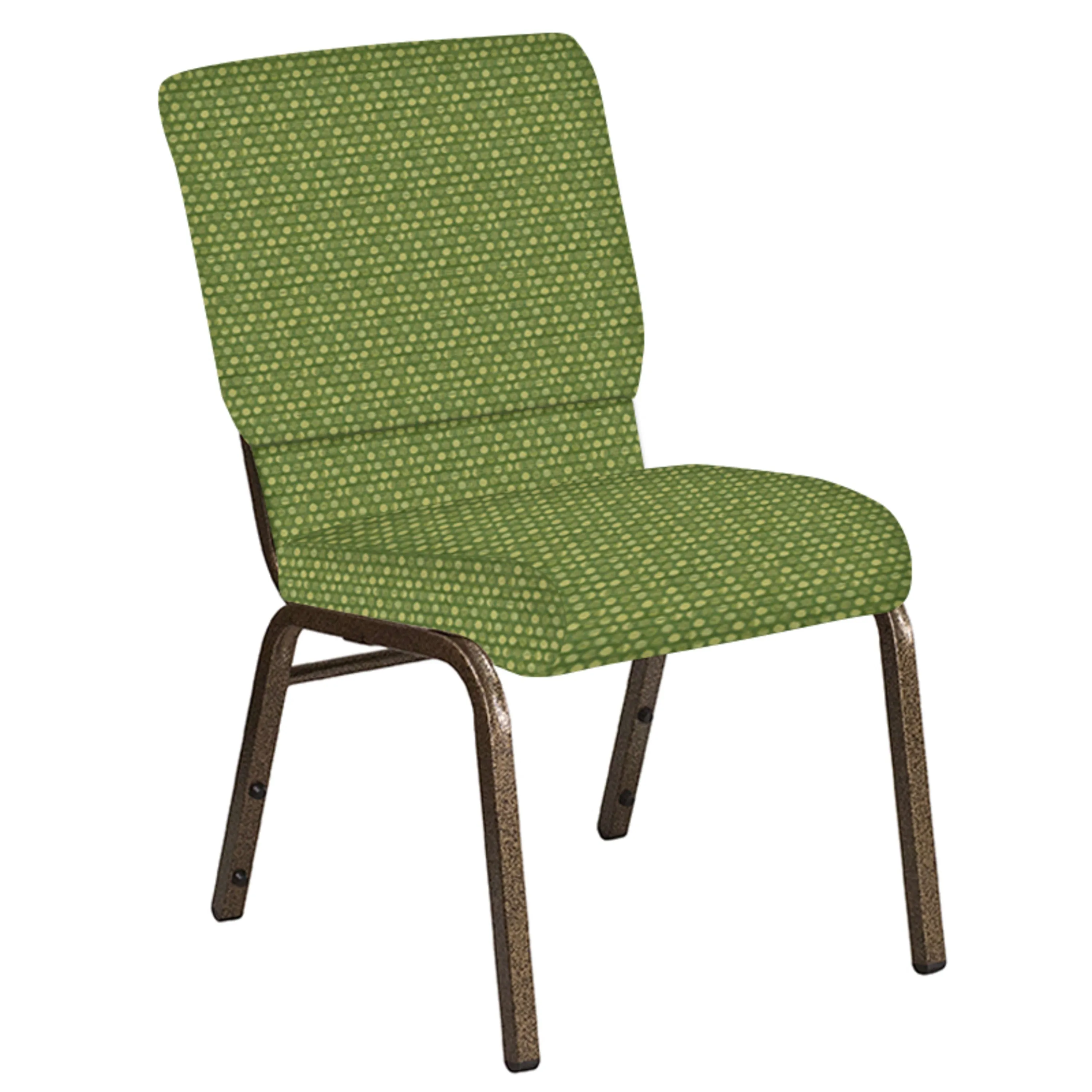 Embroidered 18.5''W Church Chair in Optik Fabric - Gold Vein Frame