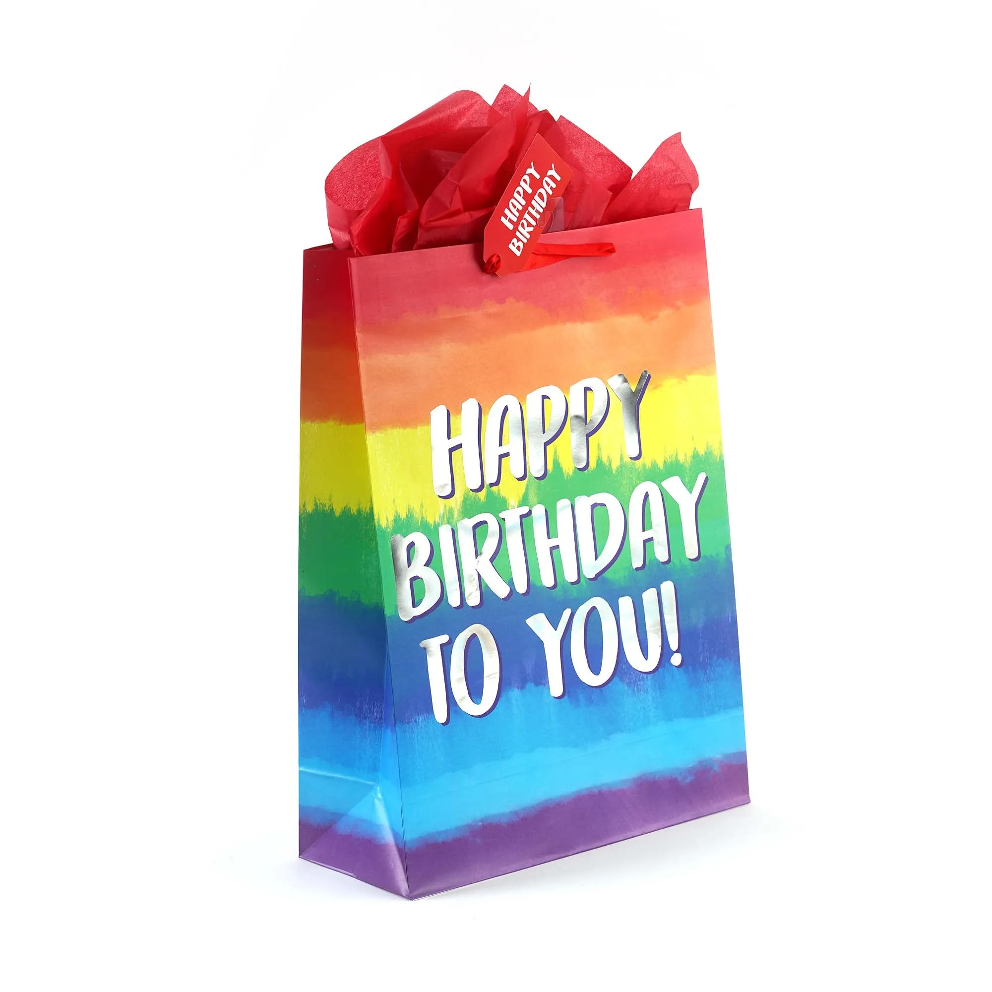 Extra Large Birthday Rainbow Love Hot Stamp Bag, 4 Designs