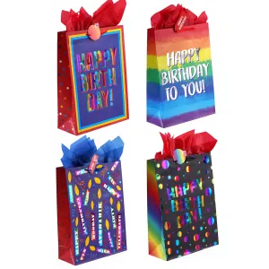 Extra Large Birthday Rainbow Love Hot Stamp Bag, 4 Designs