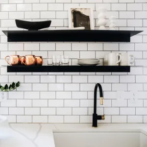 Floating Metal Shelf - Black or White