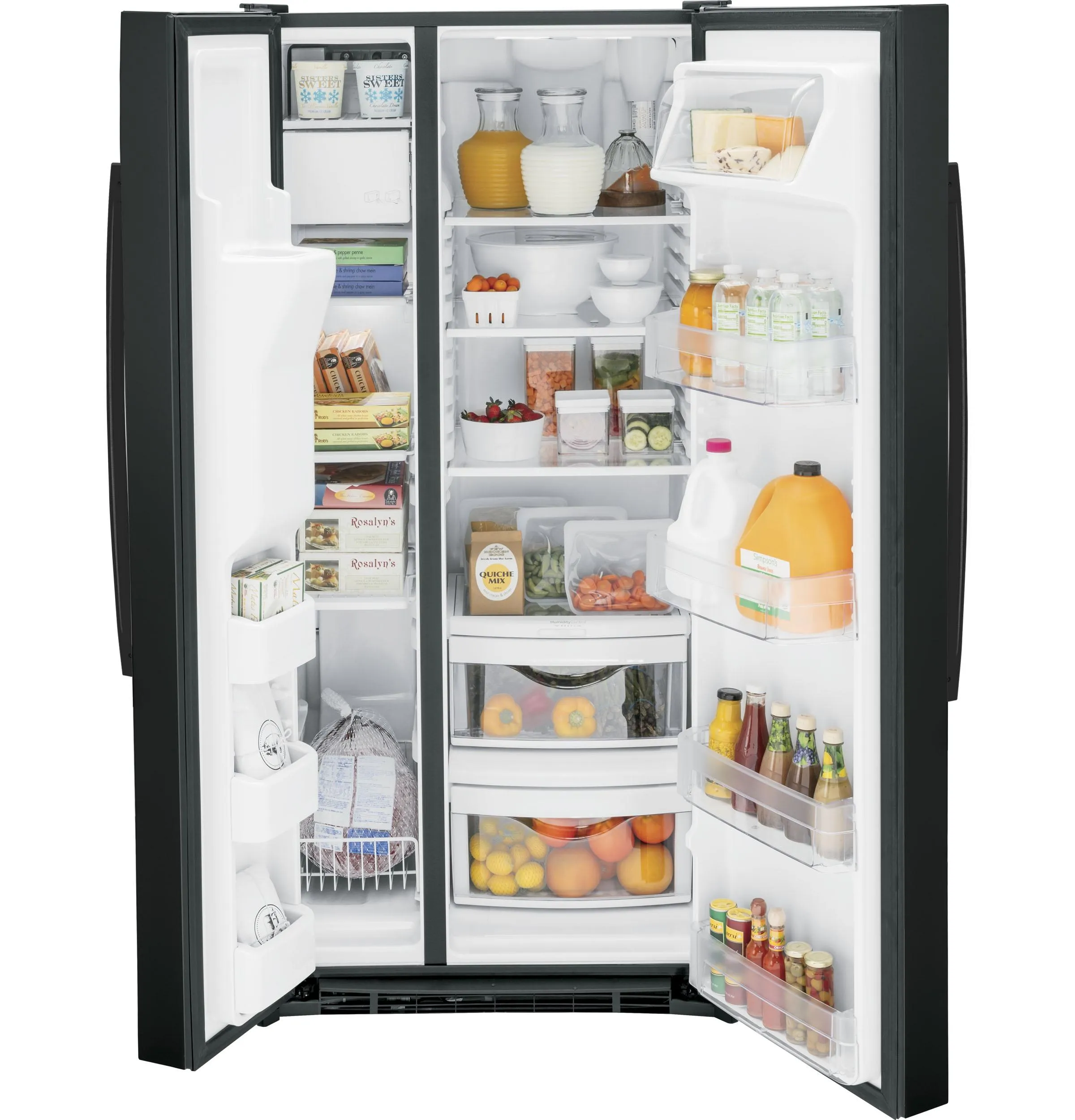 GSE23GGPBB GE® ENERGY STAR® 23.0 Cu. Ft. Side-By-Side Refrigerator