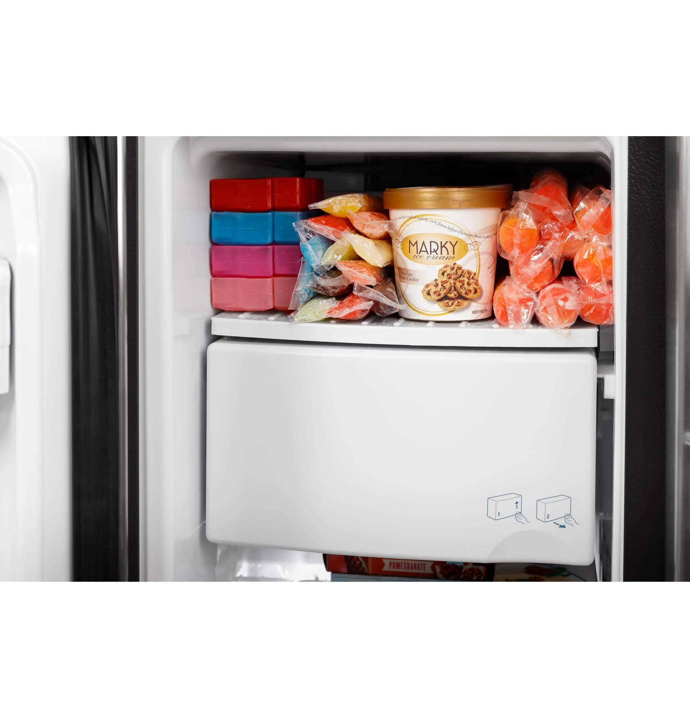 GSS25GGPWW GE® 25.3 Cu. Ft. Side-By-Side Refrigerator