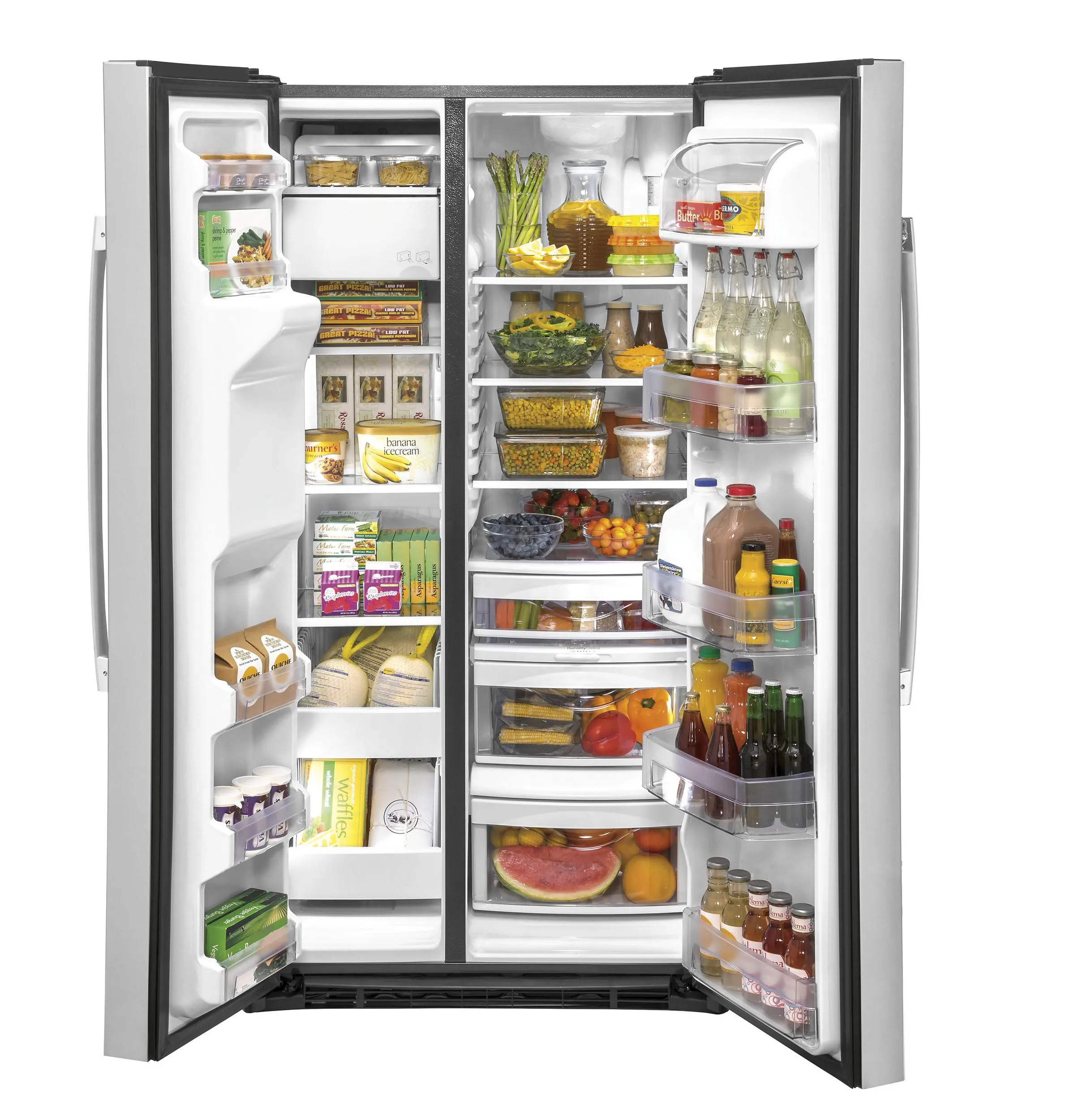 GSS25IYNFS GE® 25.1 Cu. Ft. Fingerprint Resistant Side-By-Side Refrigerator