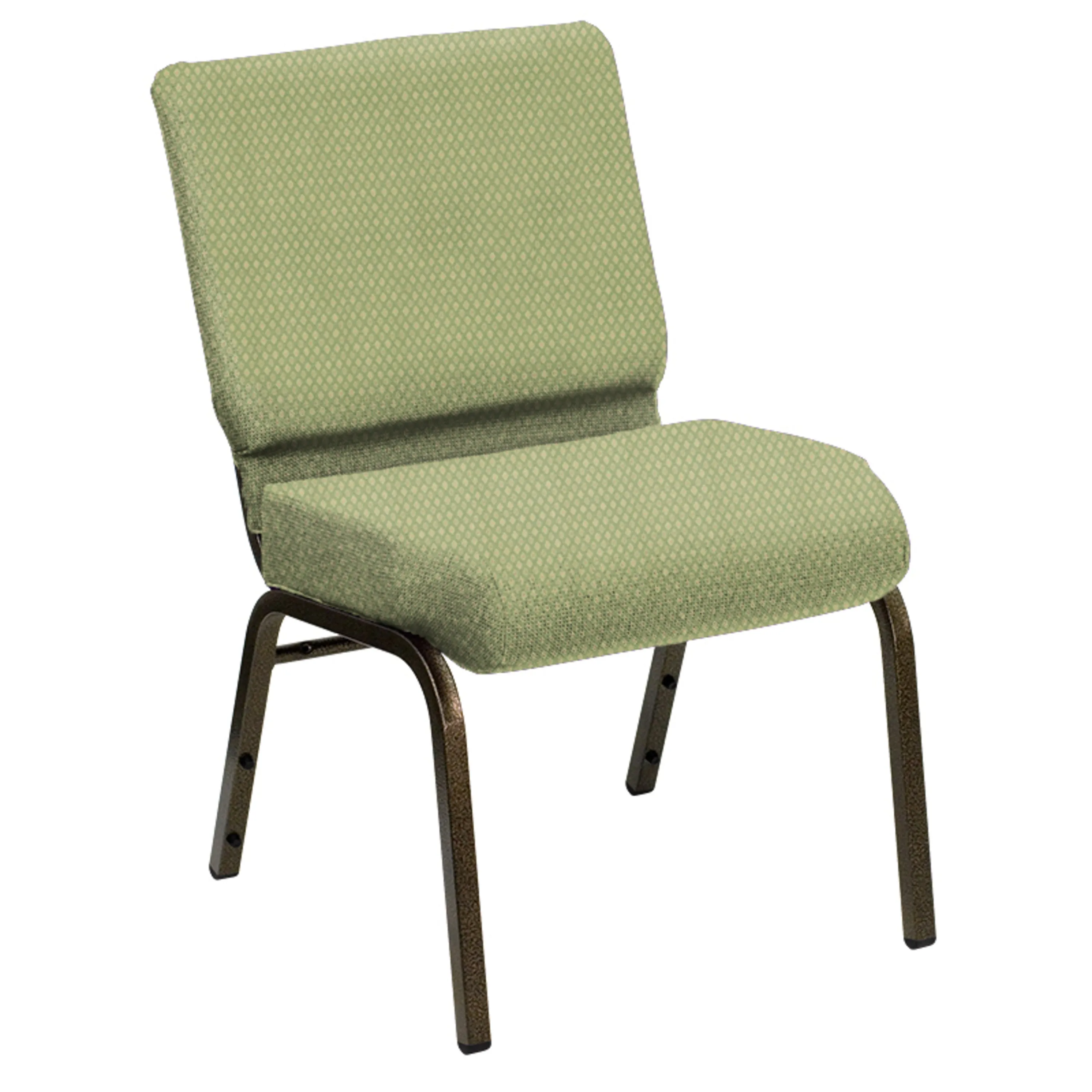 HERCULES Series 21''W Church Chair in Bedford Fabric - Gold Vein Frame