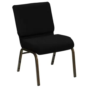 HERCULES Series 21''W Church Chair in Sherpa Fabric - Gold Vein Frame