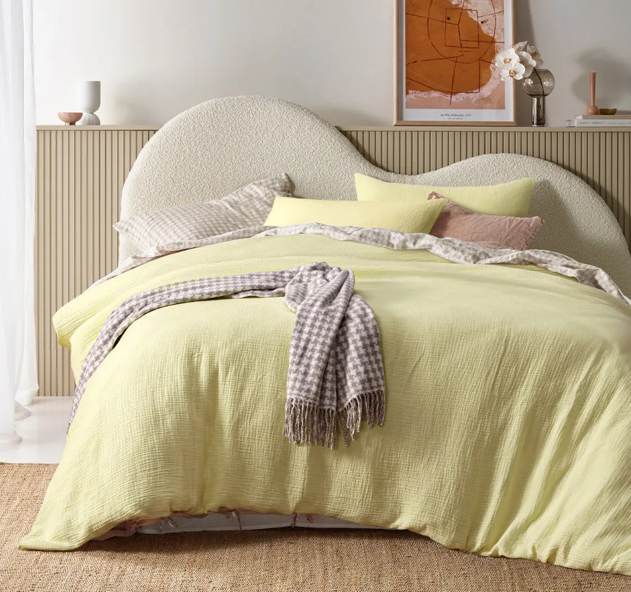 Hugo Quilt Cover Set Range Butter