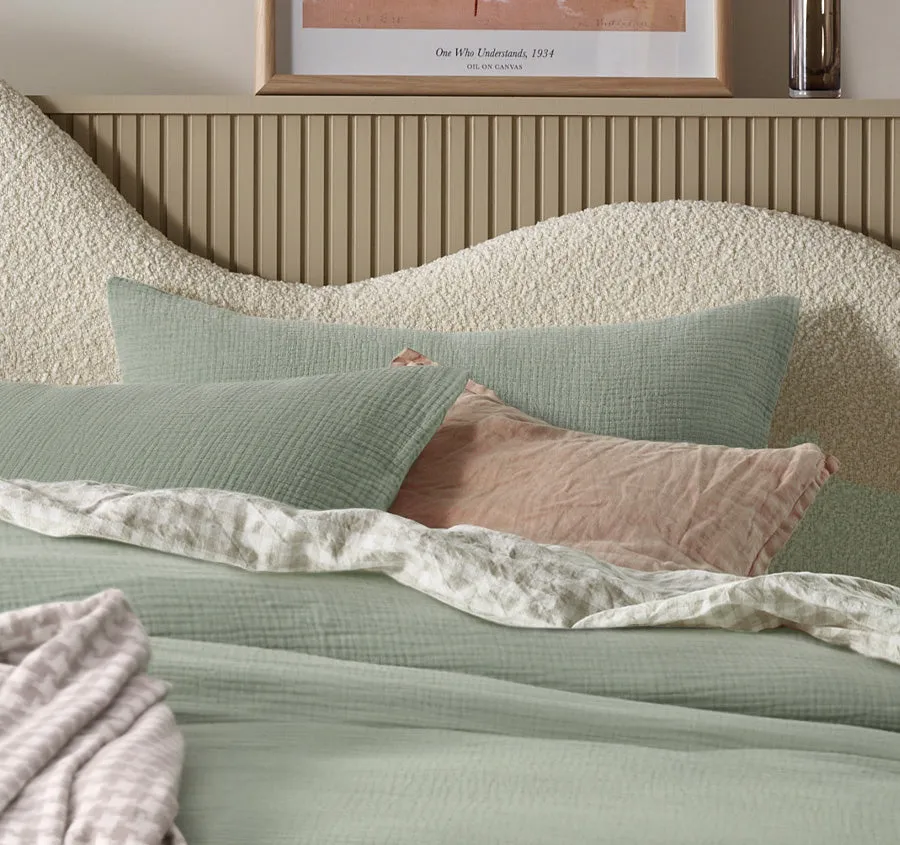 Hugo Quilt Cover Set Range Sage