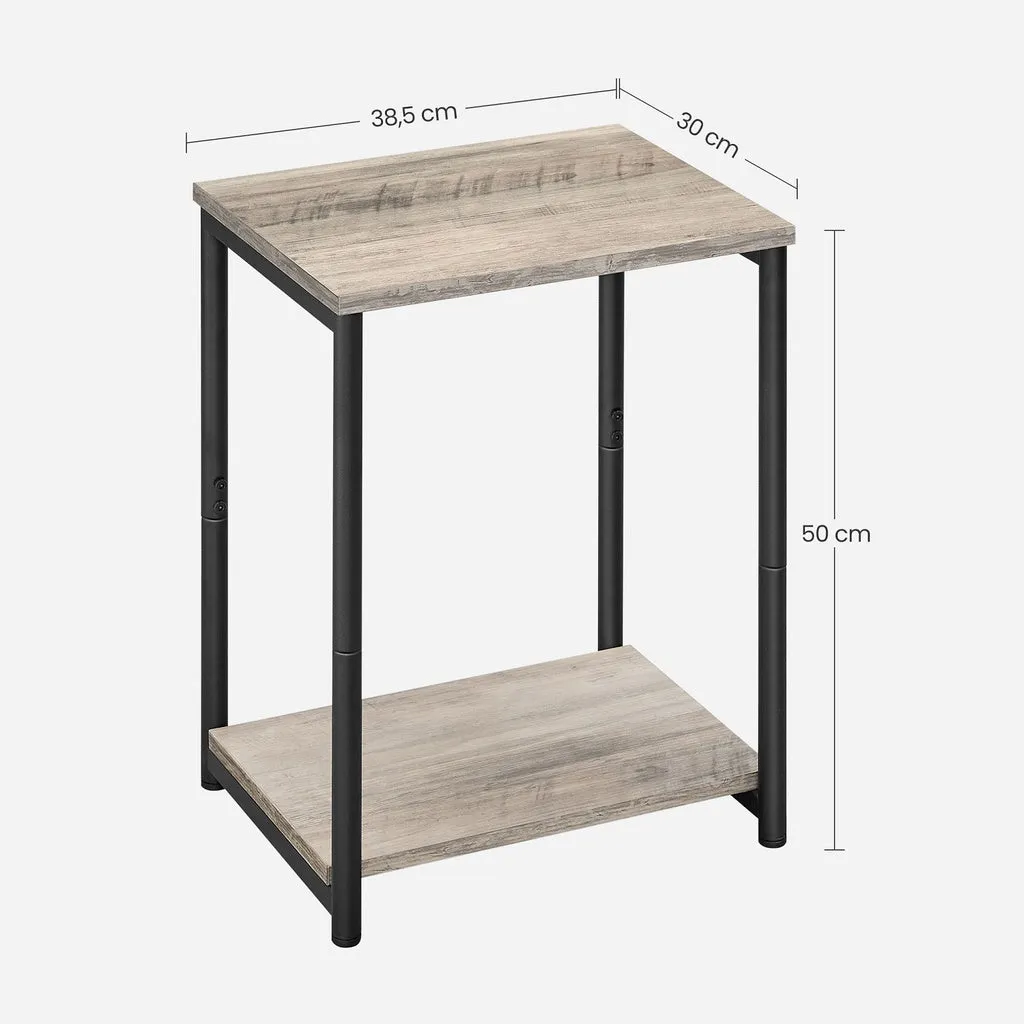 Industrial End Tables Set of 2 with Storage by VASAGLE