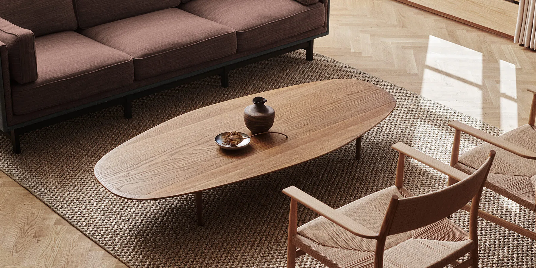 Jari Low Ellipse Coffee Table