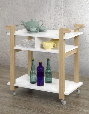 Kitchen Cart - White / Oak