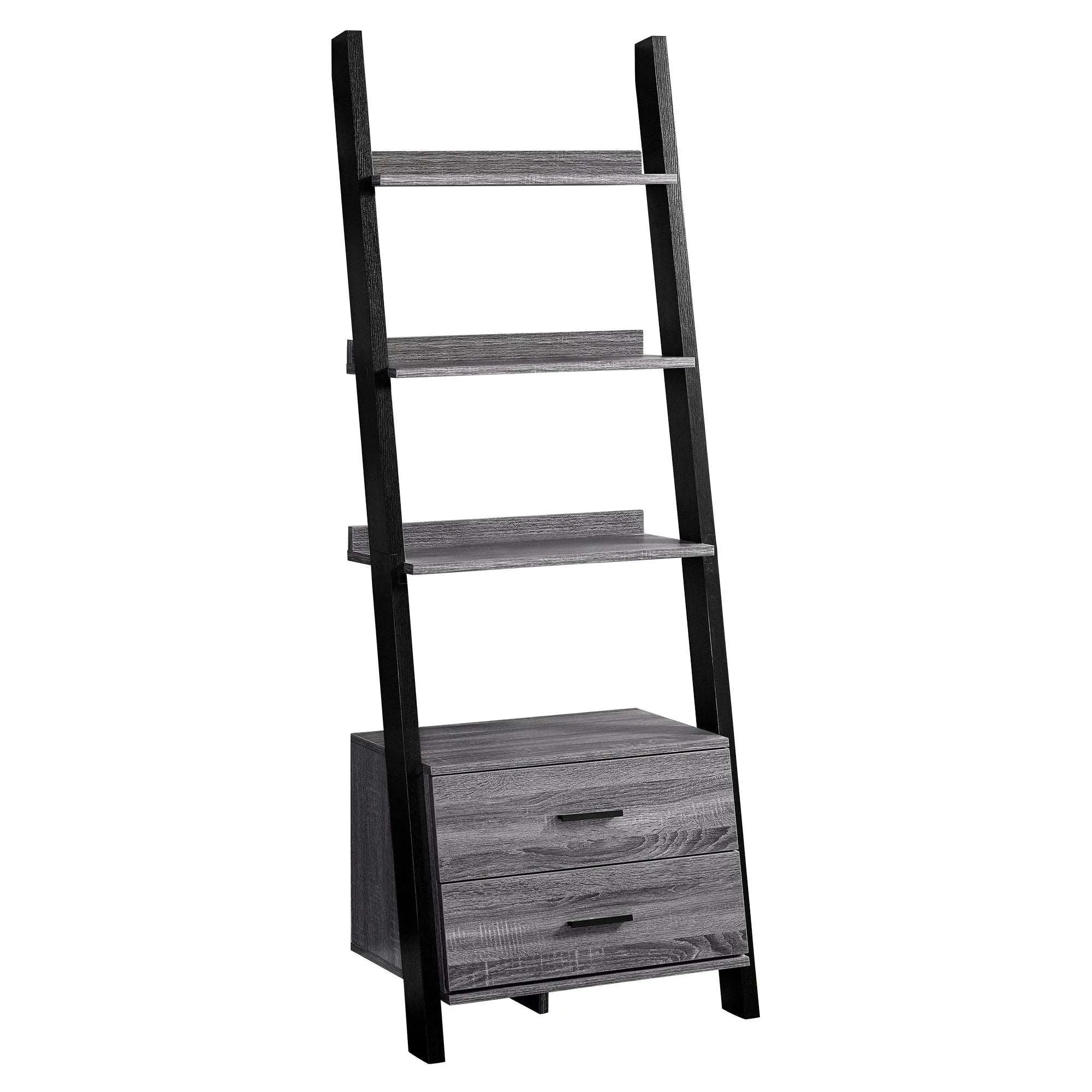 Ladder Bookcase With Two Drawers