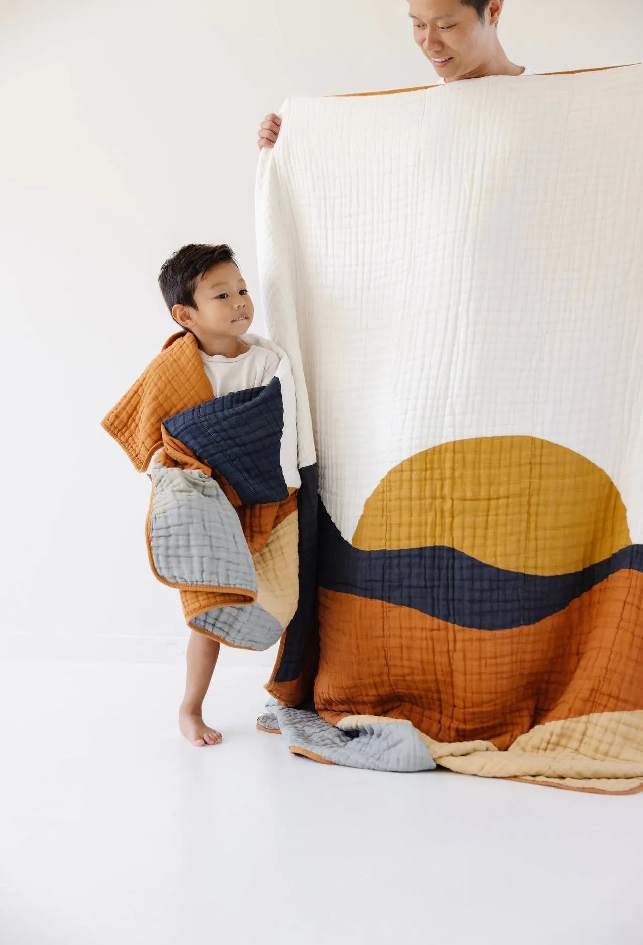 Large Sunset Throw Blanket / Quilt