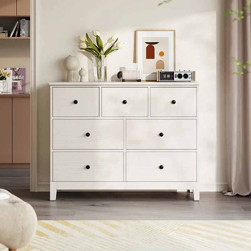 Minimalist Cream 7 Drawer Storage Cabinet