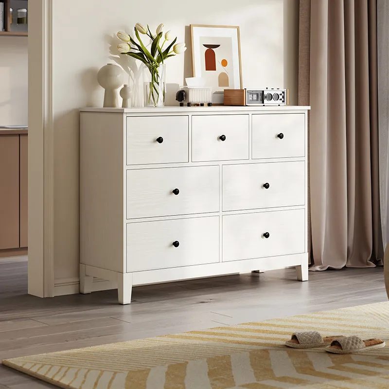 Minimalist Cream 7 Drawer Storage Cabinet