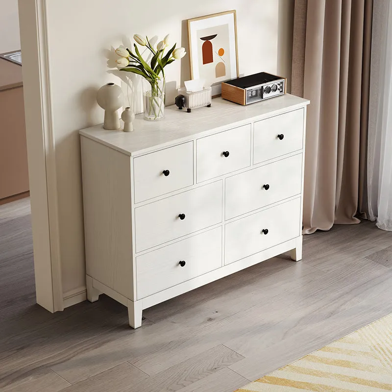 Minimalist Cream 7 Drawer Storage Cabinet