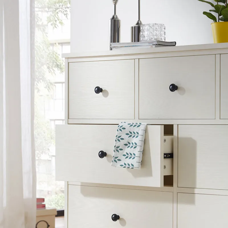 Minimalist Cream 7 Drawer Storage Cabinet