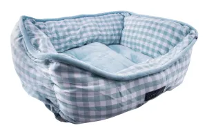 Nandog Light Gray Check Dog Bed